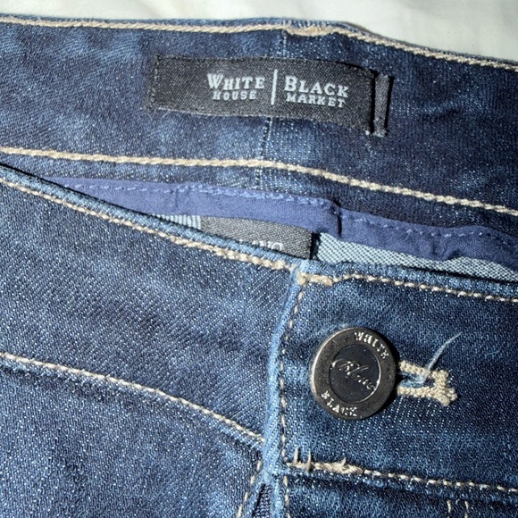 White House Black Market Deep Indigo Straight Leg Jeans - Picture 4 of 4